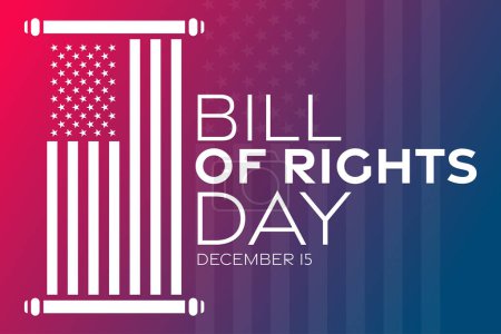 Bill of Rights Day. December 15. Vector illustration. Holiday poster