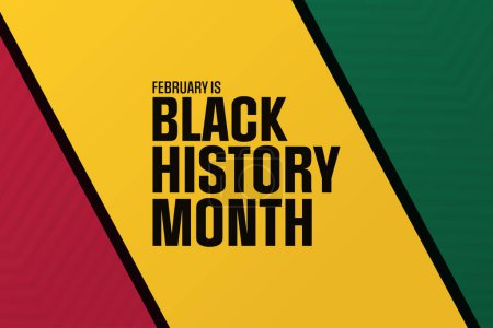 Téléchargez les illustrations : February is Black History Month. Vector illustration. Holiday poster - en licence libre de droit