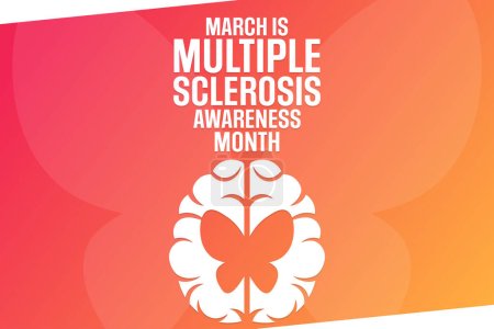 March is Multiple Sclerosis Awareness Month. Vector illustration. Holiday poster