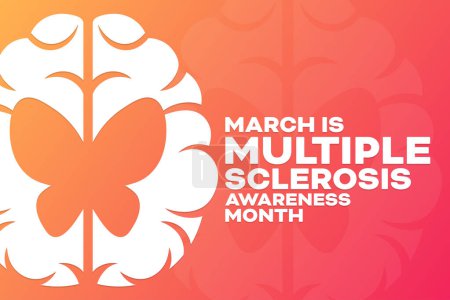 Illustration for March is Multiple Sclerosis Awareness Month. Vector illustration. Holiday poster - Royalty Free Image