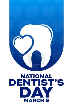 Foto de Día Nacional del Dentista. 6 de marzo. Ilustración vectorial. Cartel de vacaciones - Imagen libre de derechos