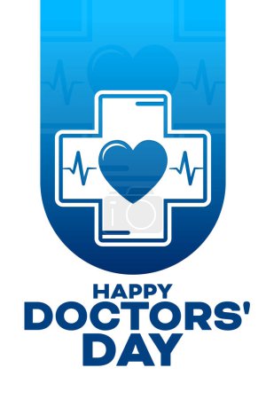 Happy Doctors Day. Vector illustration. Holiday poster