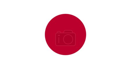 Illustration for Vector of Japanese flag. - Royalty Free Image