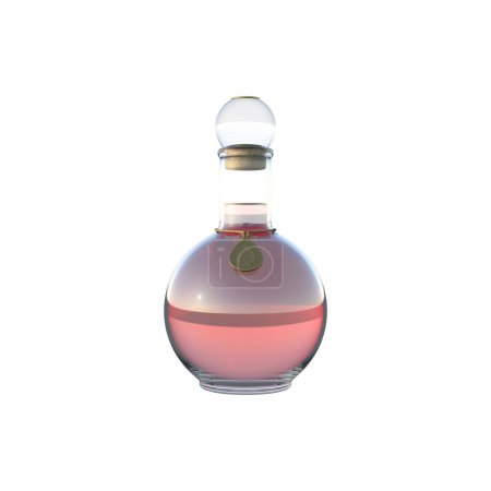 Photo for 3d rendering fantasy red magical potion flask isolated - Royalty Free Image