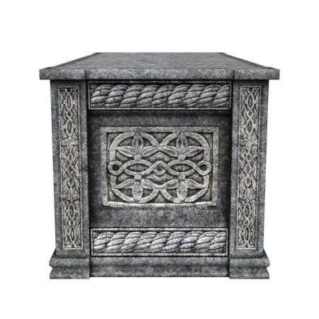 3d render fantasy stone altar isolated
