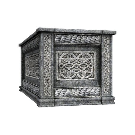 3D rendern Fantasie Stein Altar isoliert