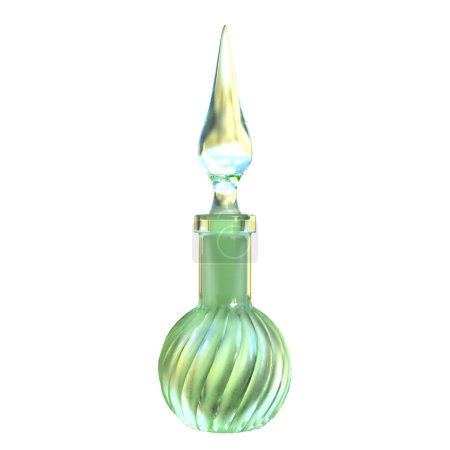 3d render luxury perfume potion glass fantasy isolated