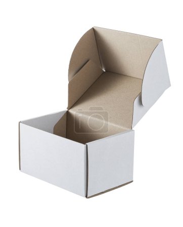 Photo for Cardboard box for delivery service, moving, package or gifts isolated on a white background. - Royalty Free Image