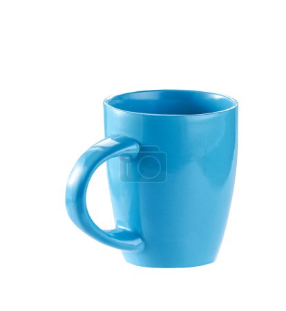 Foto de Ceramic blue mug isolated isolated on white background. - Imagen libre de derechos