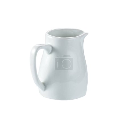 Téléchargez les photos : Empty milk pitcher or creamer isolated on white background. - en image libre de droit