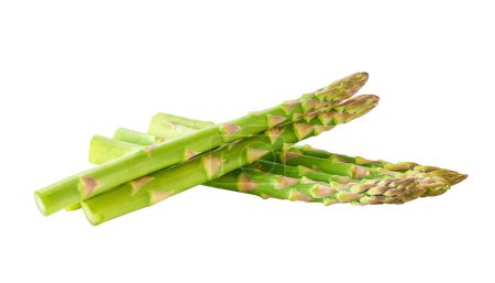 Photo for Fresh green asparagus isolated on white background, clipping path, full depth of field. - Royalty Free Image