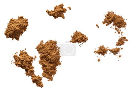 Photo for Heap cinnamon powder isolated on a white background, top view. - Royalty Free Image