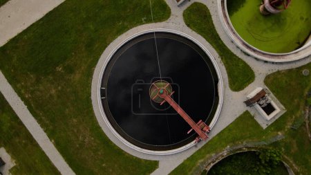 Photo for Aerial view of water purification facilities - Royalty Free Image