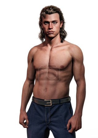 Very fit and muscular male model for book covers