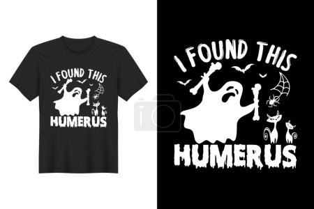 Ilustración de Encontré este Humerus, diseño de camisetas de Halloween - Imagen libre de derechos