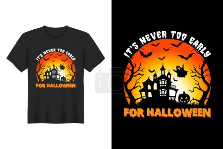 Ilustración de Nunca es demasiado pronto para Halloween, diseño de camisetas de Halloween - Imagen libre de derechos