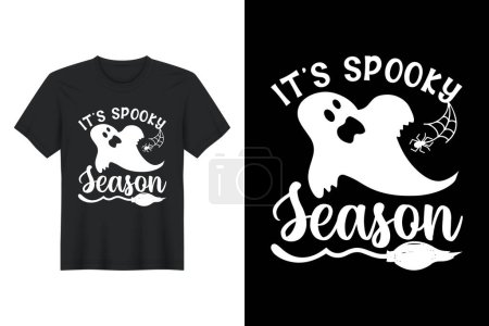 Téléchargez les illustrations : Sa saison effrayante, Halloween T-shirt Design - en licence libre de droit