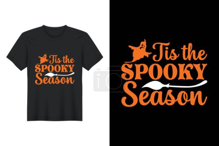 Ilustración de Es la temporada espeluznante, diseño de camisetas de Halloween - Imagen libre de derechos