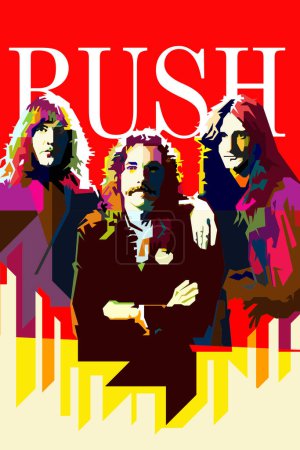 Téléchargez les illustrations : Rush Classic Rock Band Pop Art - en licence libre de droit