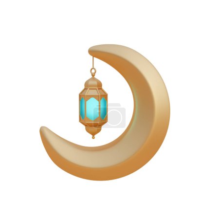 Téléchargez les photos : Ramadan Kareem ou Eid Al Adha Moubarak. 3d Elément décoré pour la fête islamique musulmane. Rendement 3d - en image libre de droit