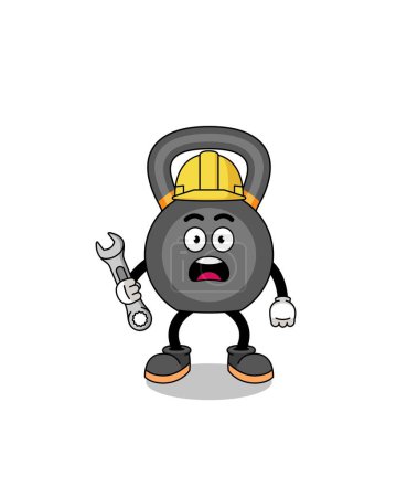 Ilustración de Personaje Ilustración de kettlebell con error 404, diseño de caracteres - Imagen libre de derechos