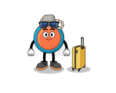 Illustration for Yoyo mascot doing vacation , character design - Royalty Free Image