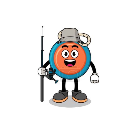 Illustration for Mascot Illustration of yoyo fisherman , character design - Royalty Free Image