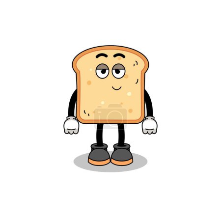 Illustration for Bread cartoon couple with shy pose , character design - Royalty Free Image