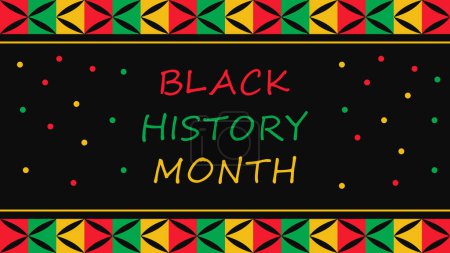Téléchargez les illustrations : Le mois de l'histoire noire. Fête de l'histoire afro-américaine. Illustration vectorielle. SPE 10. - en licence libre de droit