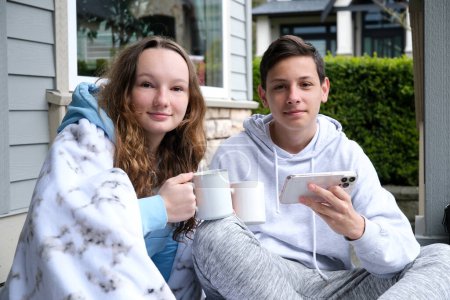 Photo for Young couple of students living together. High quality photo - Royalty Free Image