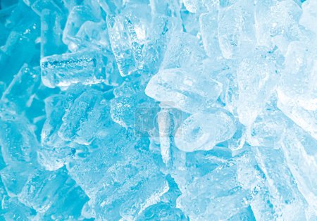 Photo for Ice cubes background, ice cube texture, ice wallpaper It makes me feel fresh and feel good. In the summer, ice and cold drinks will make us feel relaxed, Made for beverage or refreshment business. - Royalty Free Image