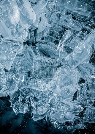 Photo for Ice cubes background, ice cube texture, ice wallpaper It makes me feel fresh and feel good. In the summer, ice and cold drinks will make us feel relaxed, Made for beverage or refreshment business. - Royalty Free Image