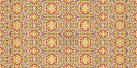 Téléchargez les illustrations : Abstract seamless patterns, geometric patterns, ikat pattern, tribal patterns, and batik patterns are designed for use in interior, wallpaper, fabric, curtain, carpet, clothing, Batik, satin, silk, paper background, illustrator and Embroidery style. - en licence libre de droit
