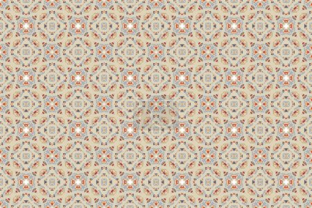 Ilustración de Abstract seamless patterns, geometric patterns, ikat pattern, tribal patterns, and batik patterns are designed for use in interior, wallpaper, fabric, curtain, carpet, clothing, Batik, satin, silk, paper background, illustrator and Embroidery style. - Imagen libre de derechos