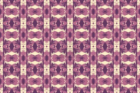 Illustration for Seamless batik pattern,geometric tribal pattern,it resembles ethnic boho,aztec style,ikat style.luxury decorative fabric pattern for famous banners.designed for use fabric,curtain,carpet,Batik - Royalty Free Image