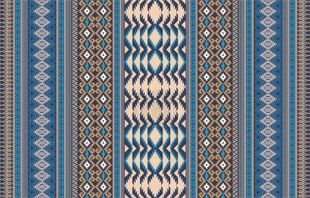 Foto de Diseño tradicional de patrón étnico geométrico para fondo, alfombra, papel pintado, ropa, envoltura, Batik, tela, sarong, estilo de bordado de ilustración vectorial. - Imagen libre de derechos