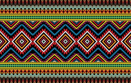 Foto de Texturas sin costura con patrones étnicos. Impresión abstracta geométrica Navajo. Decoración decorativa con un toque rústico. El diseño está inspirado en los nativos americanos. - Imagen libre de derechos