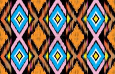 Retro Navajo tribe vector seamless design in various colors. Print of Aztec Fancy Geometric Art. Wallpaper, Fabric Design, Fabric, Paper, Cover, Textile, Weave, and Wrap are all terms that can be used to describe a type of fabric.