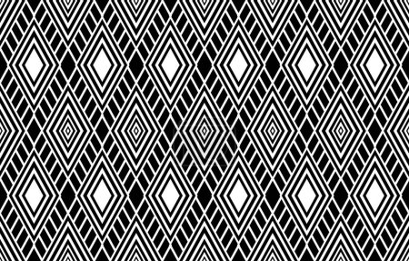 Foto de Seamless Textures with ethnic patterns. Navajo geometric abstract print. Decorative decoration with a rustic feel. The design is inspired by Native Americans. Colors are black and white. - Imagen libre de derechos