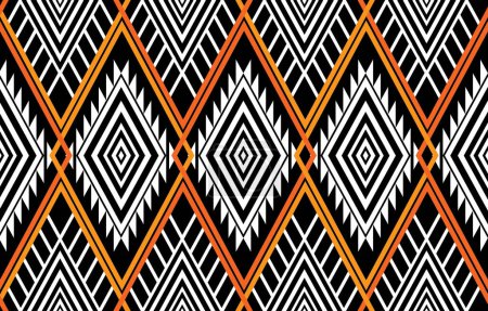 Geometric vector background with sacral tribal ethnic elements. Traditional triangles gypsy geometric forms sprites tribal themes apparel fabric tapestry print puzzle 693169984