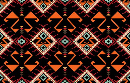 vecteur de conception d'arrière-plan ethnique aztèque avec un motif sans couture. Les motifs traditionnels sont illustrés. Élément d'un modèle de modèle sans couture