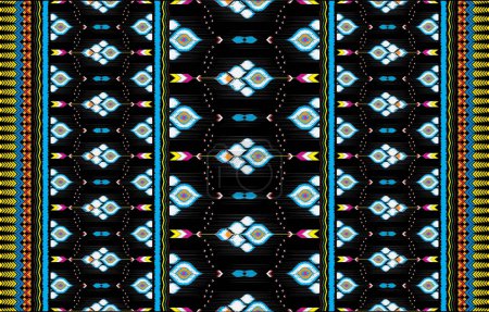 Fondo geométrico vectorial con elementos étnicos tribales sacros. Triángulos tradicionales formas geométricas gitanas sprites temas tribales indumentaria tela tapiz imprimir