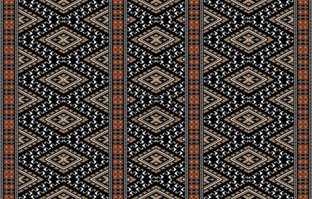 Azteken ethnischen Hintergrund Design-Vektor mit einem nahtlosen Muster. Traditionelle Motive werden veranschaulicht. Element einer nahtlosen Mustervorlage