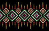 Ethnic monochrome seamless pattern. Background with Aztec geometric patterns. Print with a tribal theme. Fabric from the Navajo people. Abstract wallpaper in a modern style. Illustration in vector format. Textile design for paper. Longsleeve T-shirt #704748446