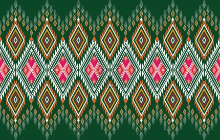 Geometric ethnic oriental seamless pattern traditional Design for background,carpet,wallpaper,clothing,wrapping,Batik,fabric,Vector,illustration,embroidery style.