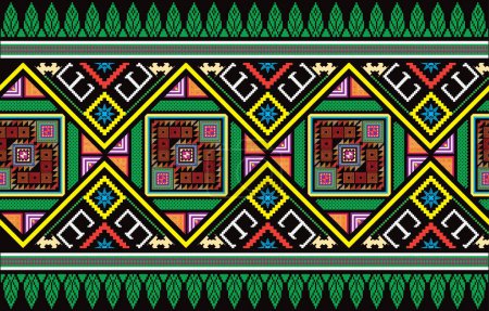 Foto de Patrón tribal a rayas sin costuras. Fondo vectorial geométrico azteca. Puede ser utilizado en el diseño textil, diseño web para la fabricación de ropa, accesorios, papel decorativo - Imagen libre de derechos