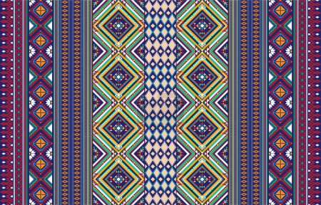 Illustration for Seamless Decorative Boho Ancient Hand Drawn Ethnic Pattern. ethnic tribal borders,tribal seamless pattern - Royalty Free Image