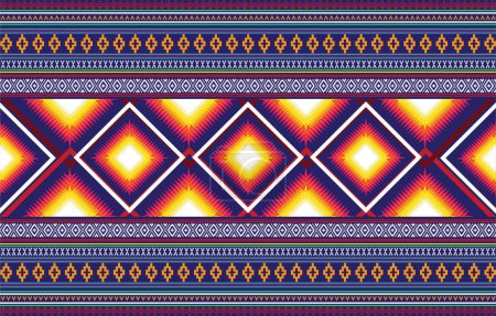 Foto de Fondo geométrico vectorial con elementos étnicos tribales sacros. Triángulos tradicionales formas geométricas gitanas sprites temas tribales indumentaria tela tapiz imprimir - Imagen libre de derechos