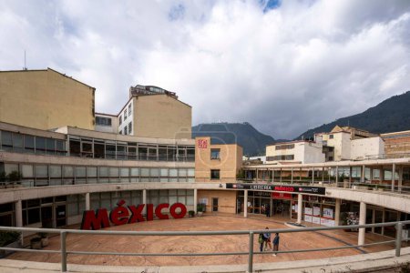 Photo for Bogota, Colombia. July 5, 2021: La Candelaria with cloudy sky. - Royalty Free Image