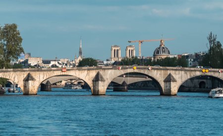Photo for Bridges over Seine river in Paris, France - Royalty Free Image